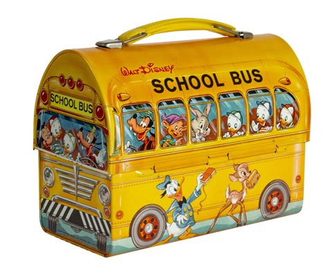 walt disney world metal lunch box|disney school bus lunch box.